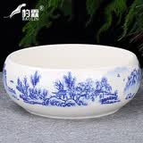 豹霖 茶洗缸大号特大水盂功夫笔洗茶具盆配件大全陶瓷器家用品中式 茶洗大号-风景