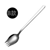 芮家德 创意韩式304不锈钢两用叉勺两用勺大方便面勺沙拉勺沙拉叉勺一体 B款