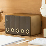 时代良品名片册简约120片CD盒光盘大容量专辑碟片收纳盒创意便携车载CD收纳册 咖啡色120入