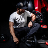 Monster Guardians 健身短袖男 修身夏季运动t恤健身跑步训练上衣潮流简约基础圆领t White 极地  L (冰感舒爽)