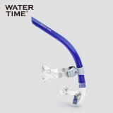 WATERTIME游泳呼吸管训练儿童换气头带水下呼吸器泳姿自由泳呼吸管游泳装备 蓝色
