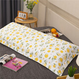 卡培拉全棉斜纹印花双人枕套纯棉1.2米1.5米1.8米长枕头套一只装 柠檬甘 150*45cm双人枕套一只