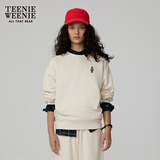 Teenie Weenie小熊秋季简约圆领套头卫衣学院风短款上衣休闲时尚女 乳白色 S (160)