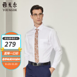 雅戈尔（YOUNGOR）长袖衬衫男DP免烫衬衫纯棉面料抗皱易打理新品 YLDP10171BJA白色 40