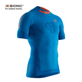 XBIONIC全新4.0优能速跑短袖T恤男士功能内衣压缩衣跑步健身骑行户外运动 水鸭蓝/卡库桔 L