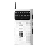 米跃RIZFLY    W909  W908 两波段DSP收音机AM/FM老年人指针调频中波口袋支持2节5号电池供电带挂绳 白色908