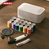 日本针线盒套装手工收纳针线盒多用途旅游便携缝纫缝补材料工具包 双层针线盒