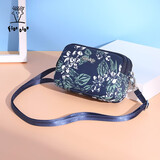 菲都狄都（Fido Dido）手包女小包包手拿零钱包2024七夕牛津布手抓包手提斜挎包多层轻便 蓝花 含长肩带与手拎带