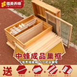 蜂箱全套已组装成品巢框中蜂箱十框七框蜜蜂箱带框巢础养蜂套餐 十框煮腊蜂箱+5个中蜂巢框