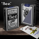 Bee蜜蜂扑克牌塑料PVC材质窄版桥牌卡牌类桌游一付装蓝色PLC-314