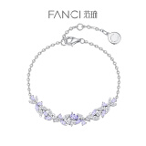 范琦（Fanci） 紫藤微笑手链女盛放银手饰惊喜520表白礼物送女友送妈妈 紫藤手链紫色