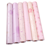 迪茵墙壁贴纸自粘墙面贴纸宿舍室内贴纸防水床头墙纸装饰家具翻新贴纸 5米粉色牡丹 45厘米宽