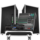 depusheng 得普声D815专业单15音箱套装英寸舞台婚庆户外会议演出HiFi无源音响KTV工程全频 单15英寸舞台航空箱豪华套装