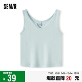 森马（Semir）背心女短款针织内搭显高女士2024夏紧身纯色上衣百搭109324102001