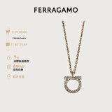 菲拉格慕（Ferragamo）女士GANCIO黄铜/玻璃项链0696656