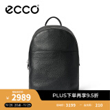 爱步（ECCO）双肩包女 24年夏季新款轻奢牛皮大容量电脑包 大号双肩包9107796 黑色910779690000 尺码00