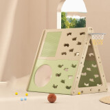 顽乐熊攀爬架滑梯秋千组合家用室内婴幼儿宝宝儿童游乐场玩具积木板 薄荷绿攀爬架