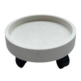 子路煤气瓶移动托架家用花盆煤气罐底座万向轮滑轮厨房置物架托盘液化气气罐架桶装水支架 白色【加厚万向轮款】