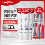 高露洁（Colgate）劲白系列小苏打牙膏牙刷套装（牙膏北美留兰味 120g×3+牙刷×3）