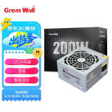 长城（Great Wall）额定200W GW-ATX200JD电源(12CM风扇/宽幅/真PFC模块/智能温控/3C认证/3年保)