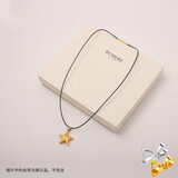 1.0mm细项链绳穿小孔吊坠挂绳男女本命年红绳黑皮绳挂件绳 [金色扣]1.0mm黑41cm