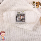 衣织都绣松鼠绒亮丝线金丝绒棒针中粗手工diy编织宝宝帽子围巾外套毛线团 40漂白