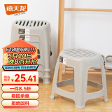 禧天龙塑料凳子家用加厚防滑耐磨款餐椅休闲板凳方凳中号换鞋凳子D-2053