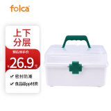 folca便携式分层医药箱家用多功能保健急救箱化妆品收纳箱密封小药盒 F2002