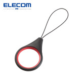 宜丽客（ELECOM）手机防落 指环挂绳挂件 挂饰 挂坠多功能钥匙扣U盘钱包手指扣简约女 撞色款-红黑