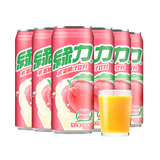 绿力果汁饮料台湾生产水蜜桃果汁490ml6罐大罐维生素C饮品商超同款
