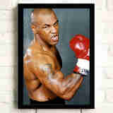 狼天影  拳王迈克泰森海报墙贴画拳击格斗搏击装饰挂画励志贴纸可定制 拳王泰森13 40*60cm仅海报