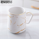 TENGTOO 情侣漱口杯陶瓷欧式北欧套装刷牙杯简约小清新洗漱杯 白金纹杯