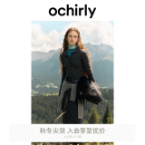 ochirly欧时力抗起球羊毛针织连衣裙长款优雅24秋冬季新品通勤 深灰 S