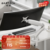 Brateck北弧 显示器支架 电脑桌支架 显示器支架臂 电脑增高架 屏幕机械臂 适配17-32英寸 E320云岩白