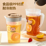 沃德百惠（WORTHBUY）量壶凉水壶塑料家用奶茶壶耐高温冷水壶奶茶店泡茶桶大容量套装 冷水壶：米白 3L