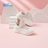 361° 跑鞋运动鞋秋冬男女童(3-12岁)革面防风跑鞋 羽毛白 36 