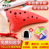 TNG台湾TNG陶笛12孔学生儿童初学塑胶陶笛中音C调防摔陶笛学校教学用 【初学推荐】中音AC红色