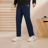 361°运动裤男秋冬季新款舒适直筒针织长裤修身绒卫裤御寒保暖 【男】深墨蓝 2XL