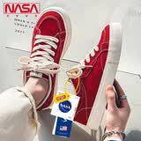 NASA XVVX官方联名情侣帆布鞋男女同款百搭韩版学生低帮板鞋平底休闲潮鞋子 红色 36 女