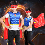 新新精艺 万圣节儿童服装cos铠甲武士披风眼罩化妆舞会演出角色表演服