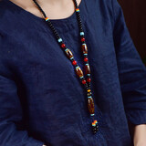 美芙仁 西藏九眼天珠吊坠藏式佛珠长款项链男女冬玛瑙毛衣链新年礼物 兔 5