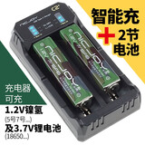 耐杰（NICJOY） 口香糖电池7/5F6全新爱华walkman松下随身听CD充电电池1.2V大容量 C2+智能充含线+2节口香糖电池