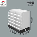 辉煌物美超市收银台柜便利店收银台转角柜台小型店铺母婴药店零食店吧台 A款-900平台面 白+灰【90高/2.5厘台面/有隔板】