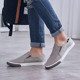 回力 Warrior 帆布鞋男透气懒人一脚蹬休闲鞋子男低帮老北京布鞋男鞋 WXY-966 灰色 39