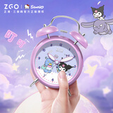 正港（ZGO）X变形金刚 儿童闹钟男孩卧室桌面小闹铃夜光石英闹钟学生专用起床神器 097ku洛米4寸-紫色A款【打铃款】