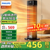 飞利浦（PHILIPS）石墨烯取暖器家用暖风机智能恒温节能速热电暖气摇头电暖器雾化加湿热风机夜灯电暖风 AHR3144FD