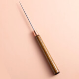 若轩葫芦形实心全钢锥子针手工打孔修鞋补鞋直锥缝纫木柄锥子上鞋工具 黑柄直尖锥 1把