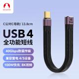Snowkids USB4.0雷电4数据线8K高清双头TypeC公对母高速40Gbps适用苹果15/16promax手机硬盘盒电脑全功能线