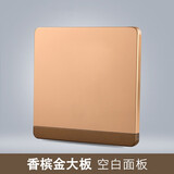 USP国际电工 面板家用电源插座86型开关插座面板D60香槟金大板 白板