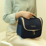 芙昕 化妆包女便携大容量少女可爱防水旅行洗漱化妆品收纳包盒 藏青色